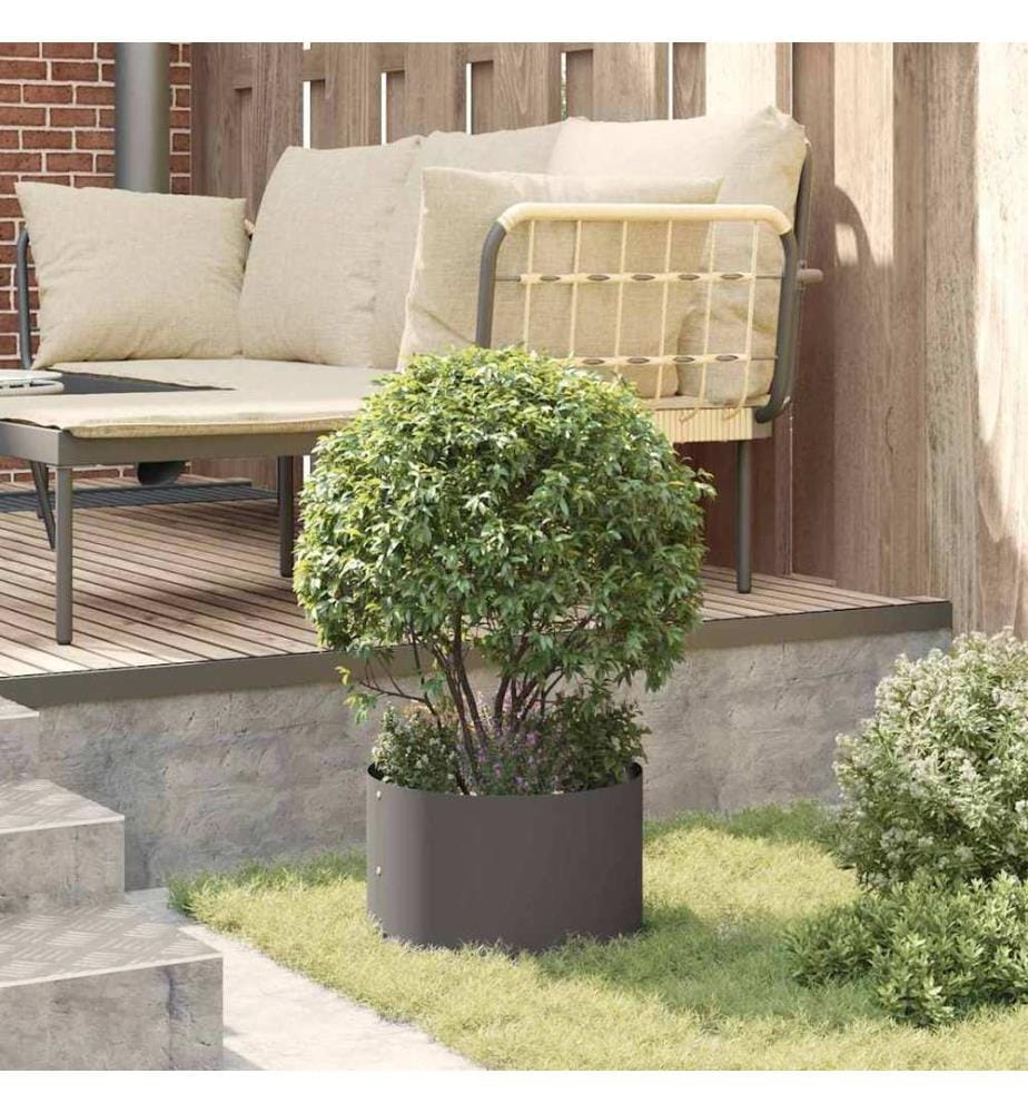 vidaXL Anneau de jardinière 5 pcs Noir 30 x 30 x 20 cm