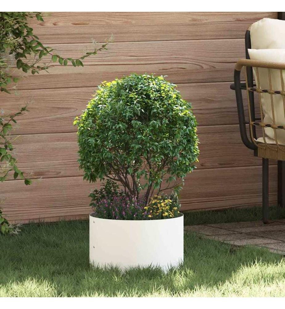 vidaXL Anneau de jardinière 5 pcs Blanc 30 x 30 x 20 cm