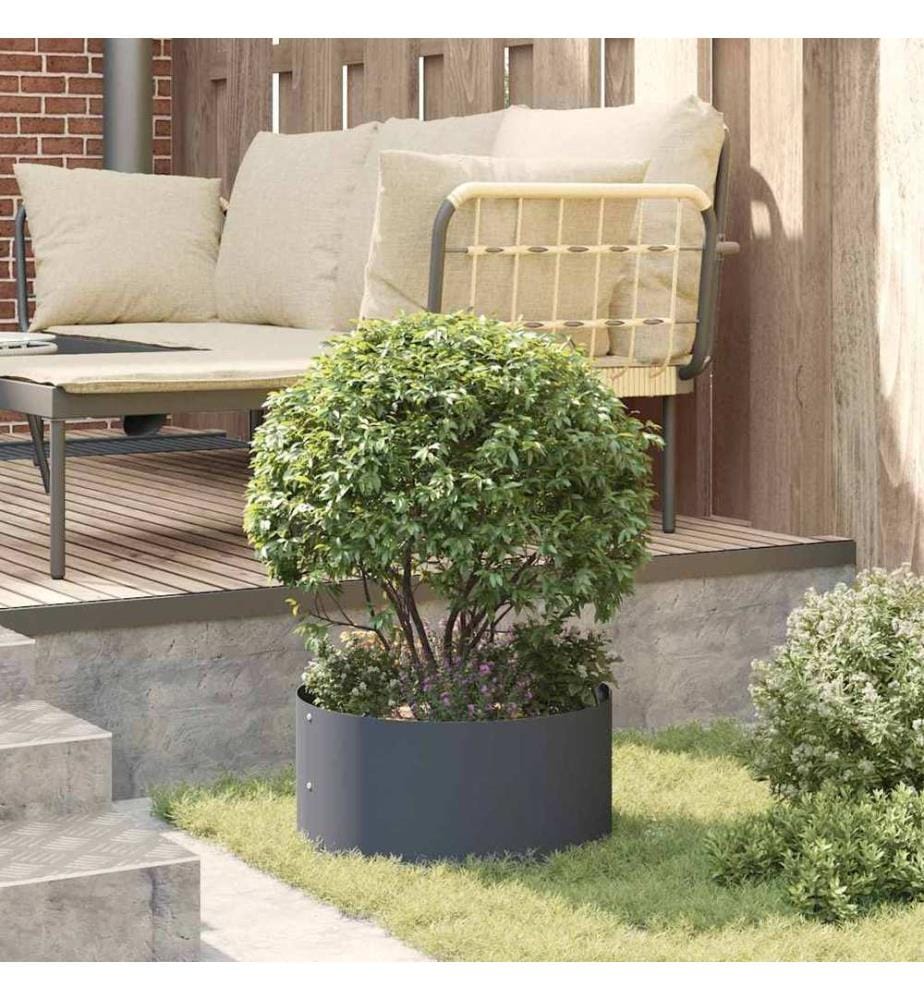 vidaXL Anneau de jardinière Anthracite 40 x 40 x 20 cm