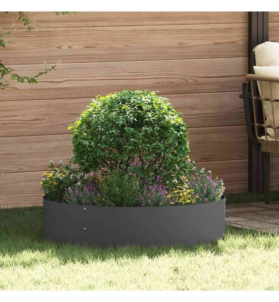 vidaXL Anneau de jardinière 5 pcs Noir 80 x 80 x 20 cm