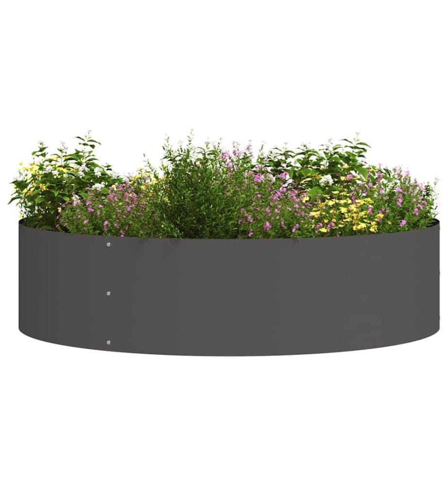 vidaXL Anneau de jardinière 5 pcs Noir 80 x 80 x 20 cm