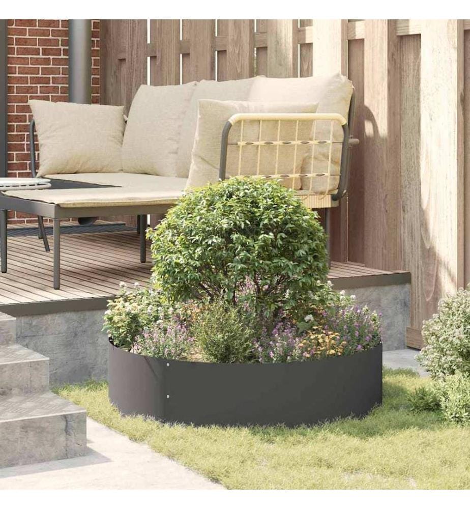 vidaXL Anneau de jardinière 5 pcs Noir 80 x 80 x 20 cm