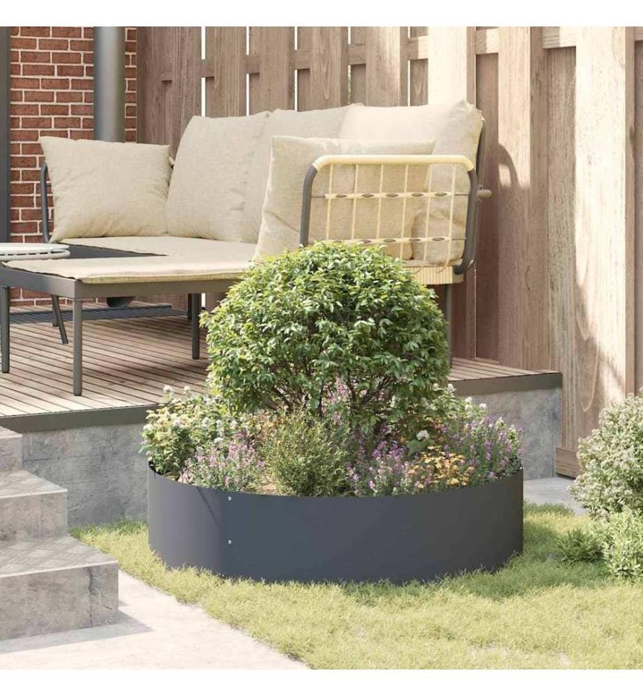 vidaXL Anneau de jardinière Anthracite 80 x 80 x 20 cm
