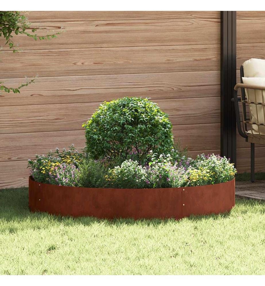 vidaXL Anneau de jardinière 5 pcs Marron 120 x 120 x 20 cm