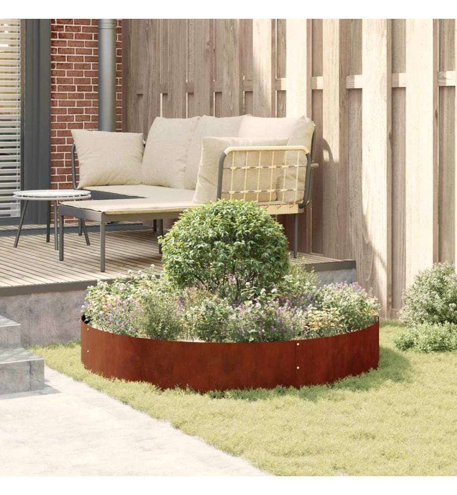 vidaXL Anneau de jardinière 5 pcs Marron 120 x 120 x 20 cm