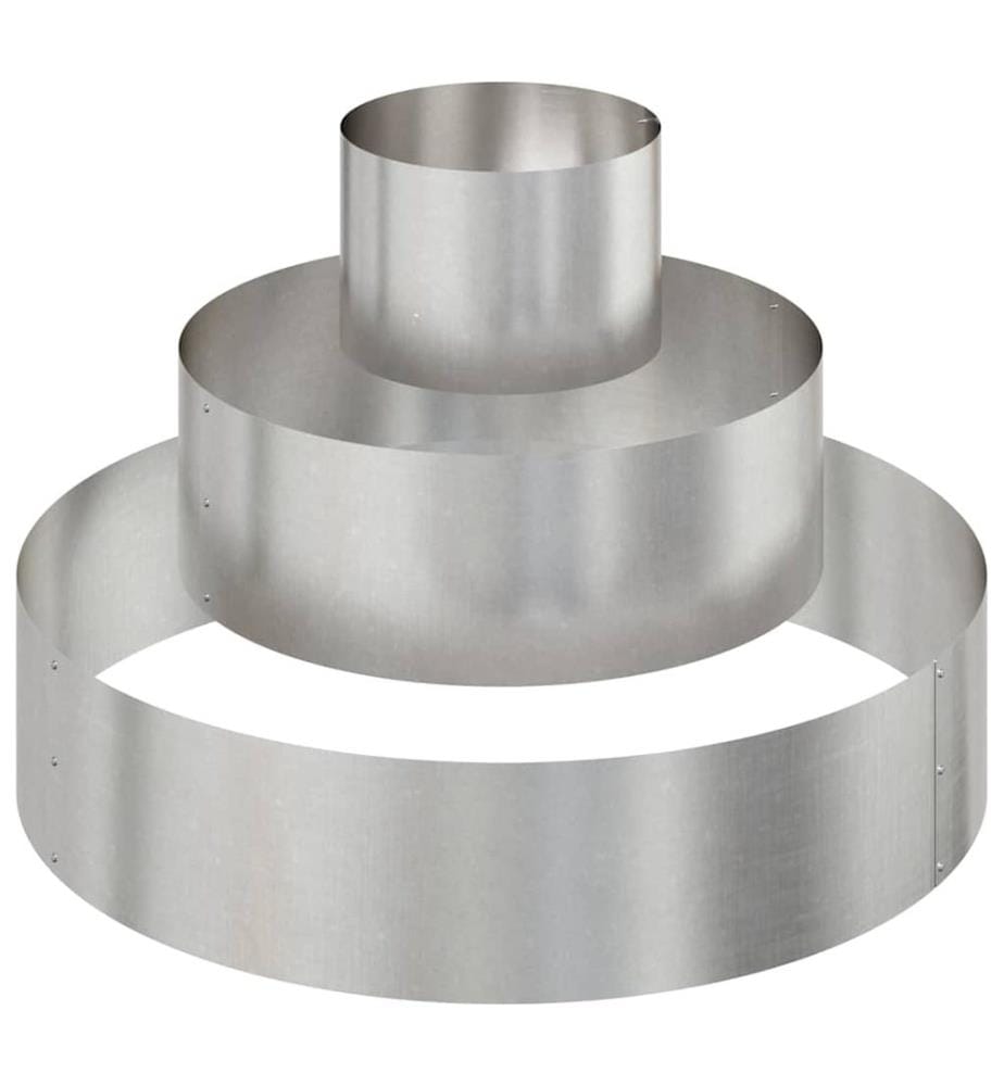 vidaXL Cache-pot de jardin Argent 90 x 90 x 20 cm Acier inoxydable