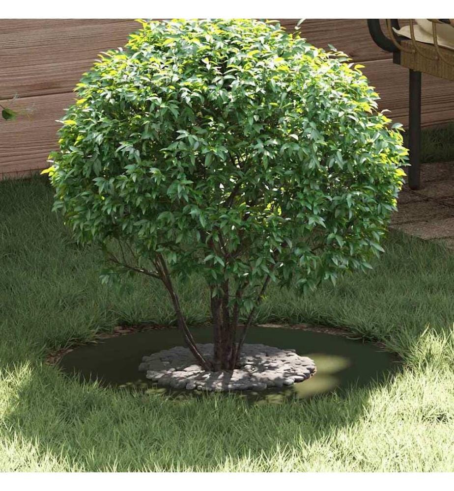 vidaXL adapté pour anneau d'arbre plat Vert olive Ø30 / 60 cm Acier