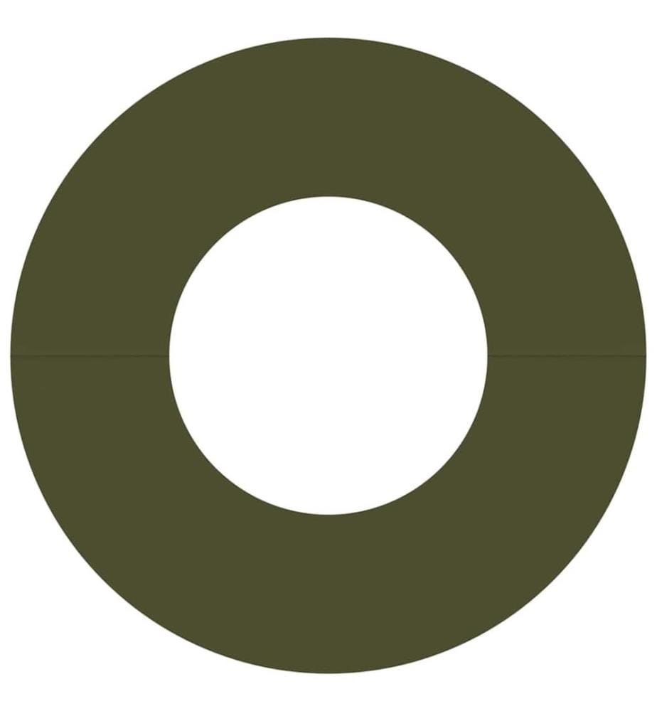 vidaXL adapté pour anneau d'arbre plat Vert olive Ø30 / 60 cm Acier
