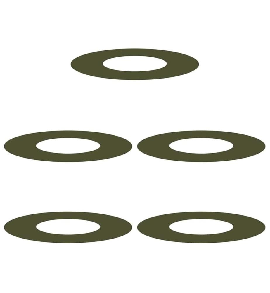 vidaXL adapté pour anneaux d'arbre plats 5 pcs Vert olive Ø30 / 60 cm