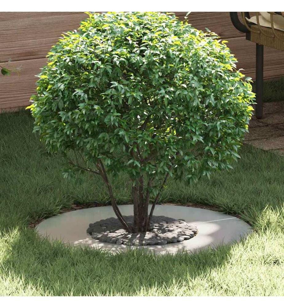 vidaXL adapté pour anneau d'arbre plat Argent Ø30 / 60 cm