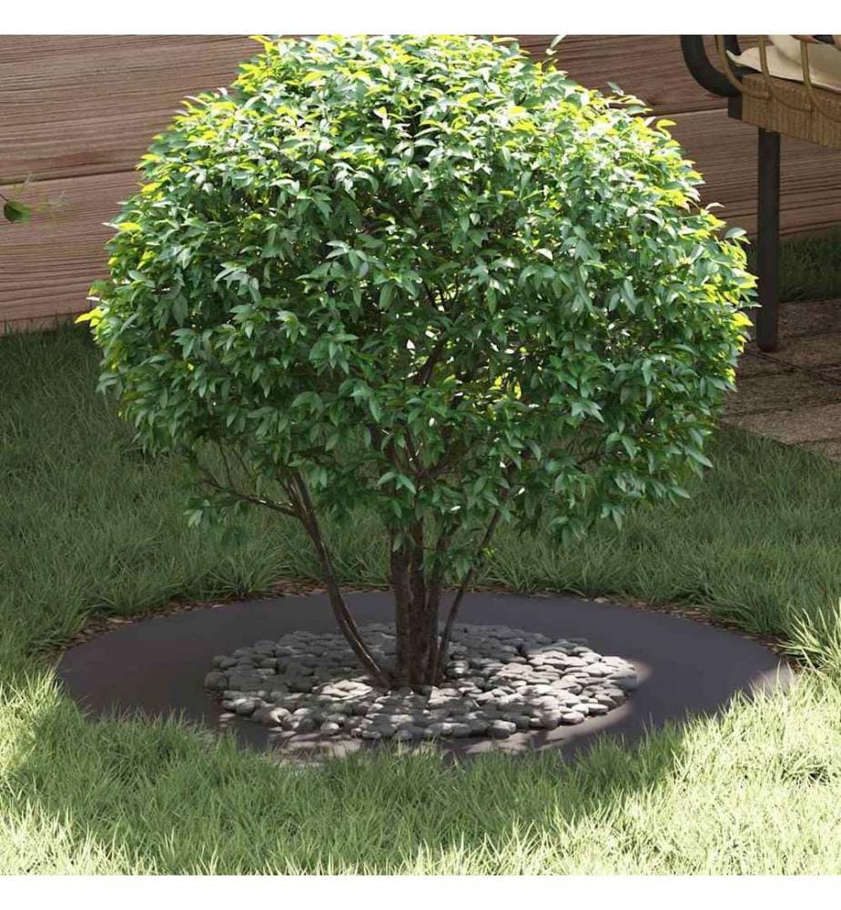 vidaXL adapté pour anneau d'arbre plat Noir Ø40 / 70 cm Acier