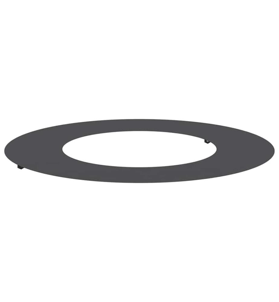vidaXL adapté pour anneau d'arbre plat Noir Ø40 / 70 cm Acier