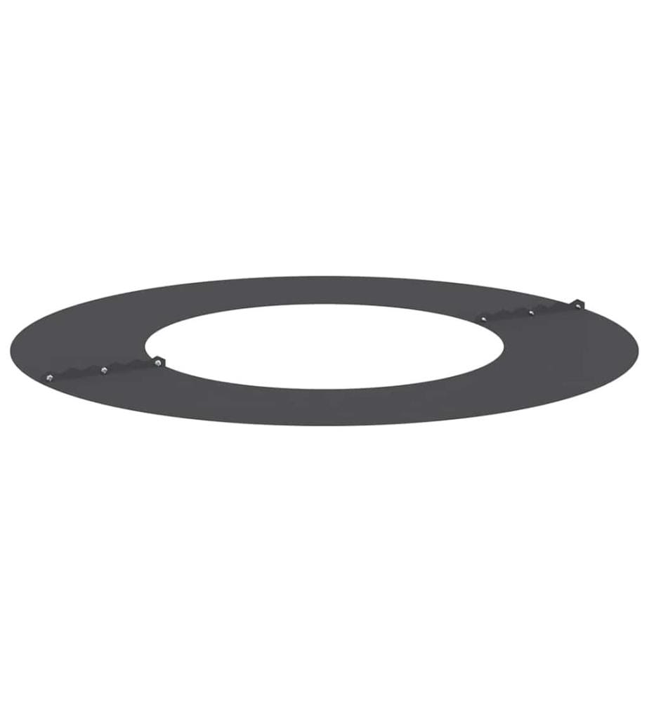 vidaXL adapté pour anneau d'arbre plat Noir Ø40 / 70 cm Acier