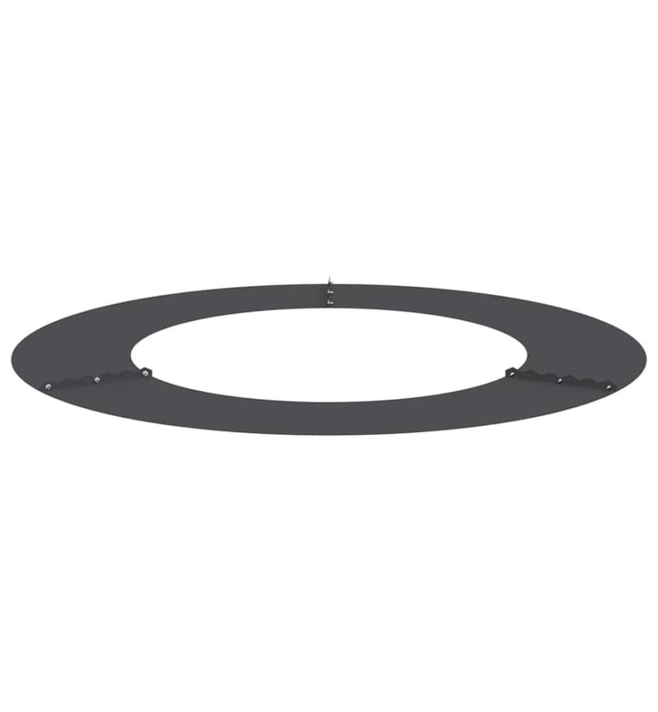 vidaXL adapté pour anneau d'arbre plat Noir Ø50 / 80 cm Acier