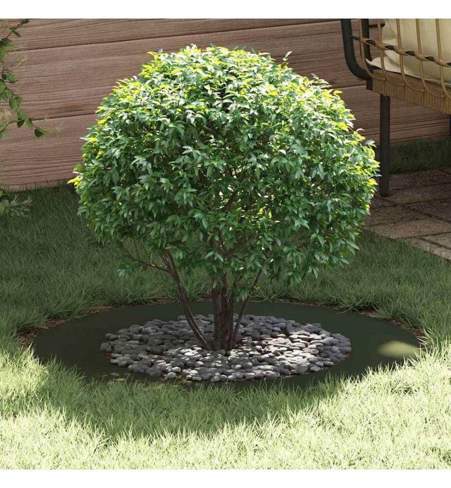 vidaXL adapté pour anneau d'arbre plat Vert olive Ø50 / 80 cm Acier