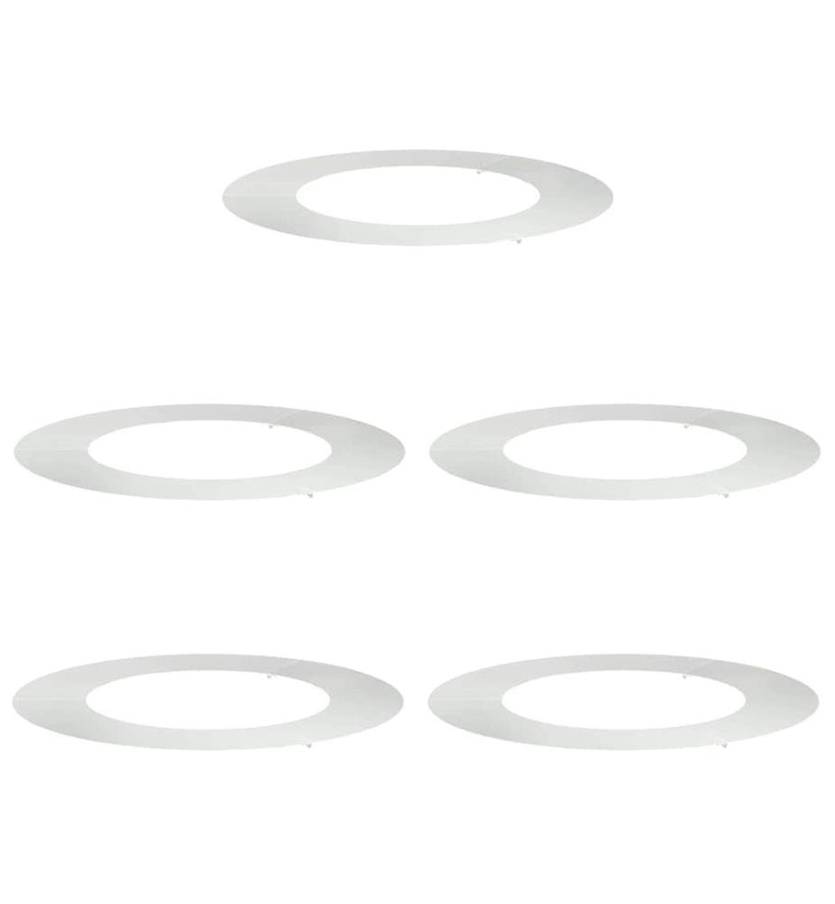 vidaXL adapté pour anneaux d'arbre plats 5 pcs Argent Ø50 / 80 cm