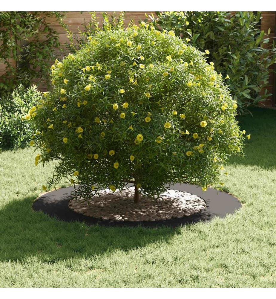 vidaXL adapté pour anneau d'arbre plat Noir Ø60 / 90 cm Acier