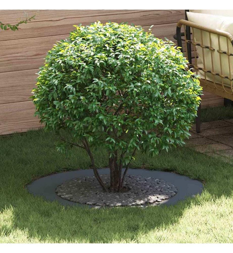 vidaXL geeignet für flache Baumringe 5 pcs Anthrazit Ø60 / 90 cm Stahl