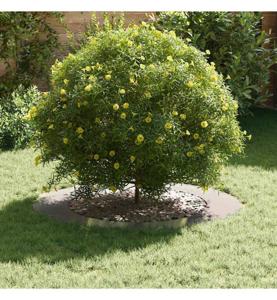 vidaXL adapté pour anneaux d'arbre plats 5 pcs Argent Ø60 / 90 cm