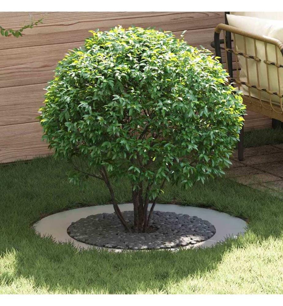vidaXL adapté pour anneau d'arbre plat Argent Ø60 / 90 cm