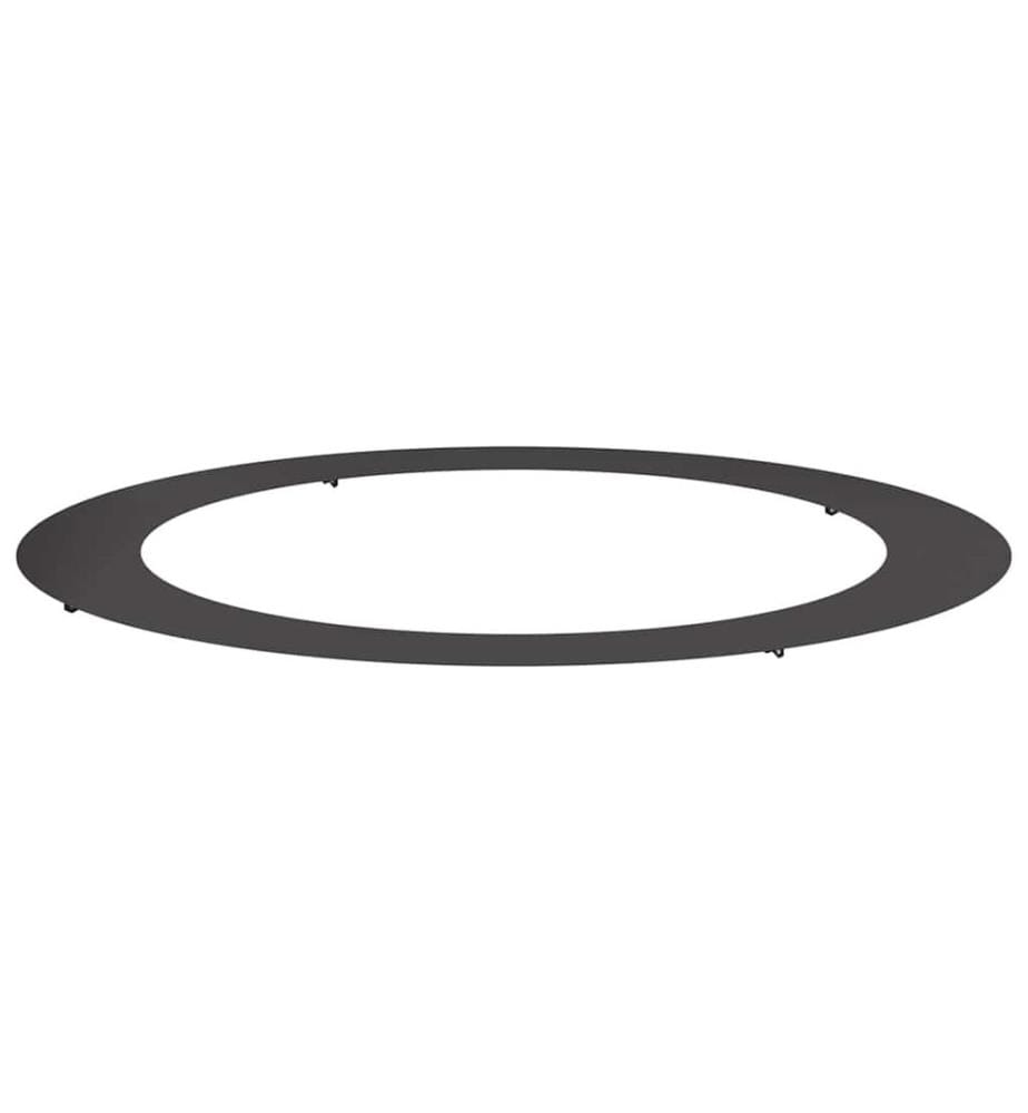 vidaXL adapté pour anneau d'arbre plat Noir Ø90 / 120 cm Acier