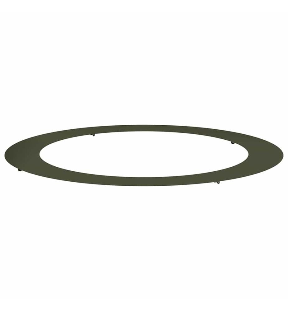 vidaXL adapté pour anneau d'arbre plat Vert olive Ø90 / 120 cm Acier