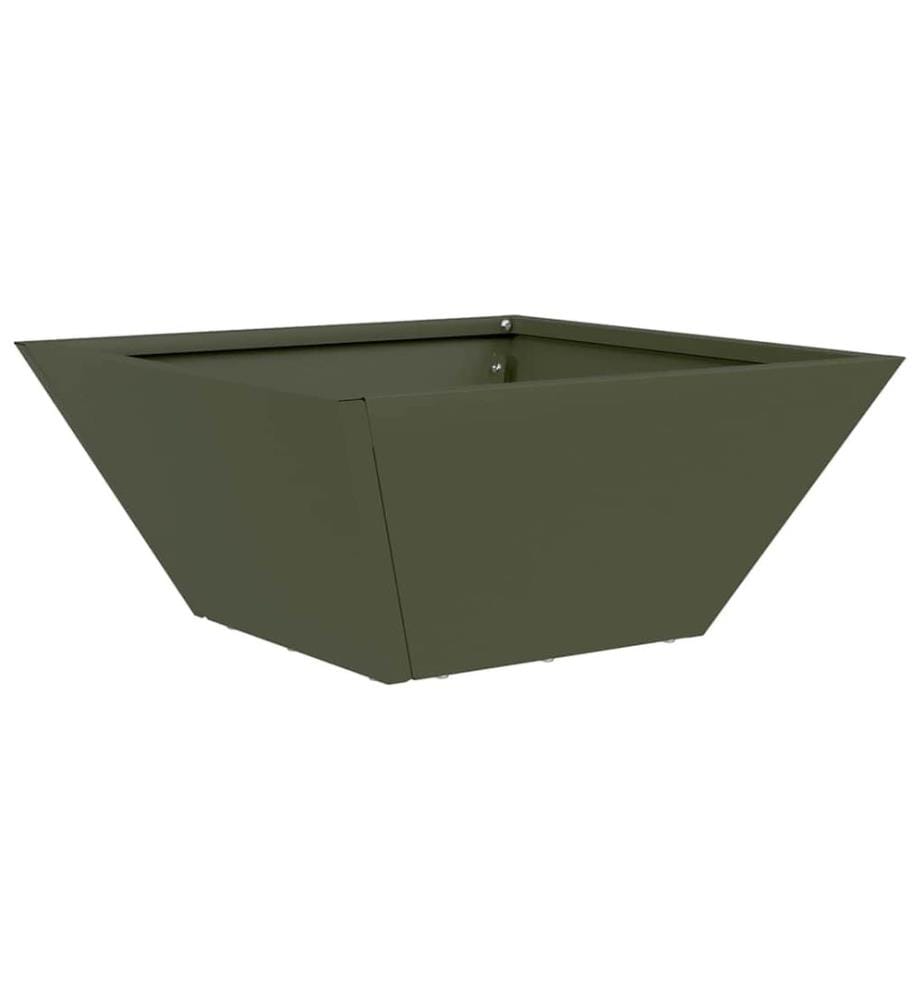 vidaXL Cache-pot de jardin 5 pcs Vert olive 35 x 35 x 15 cm