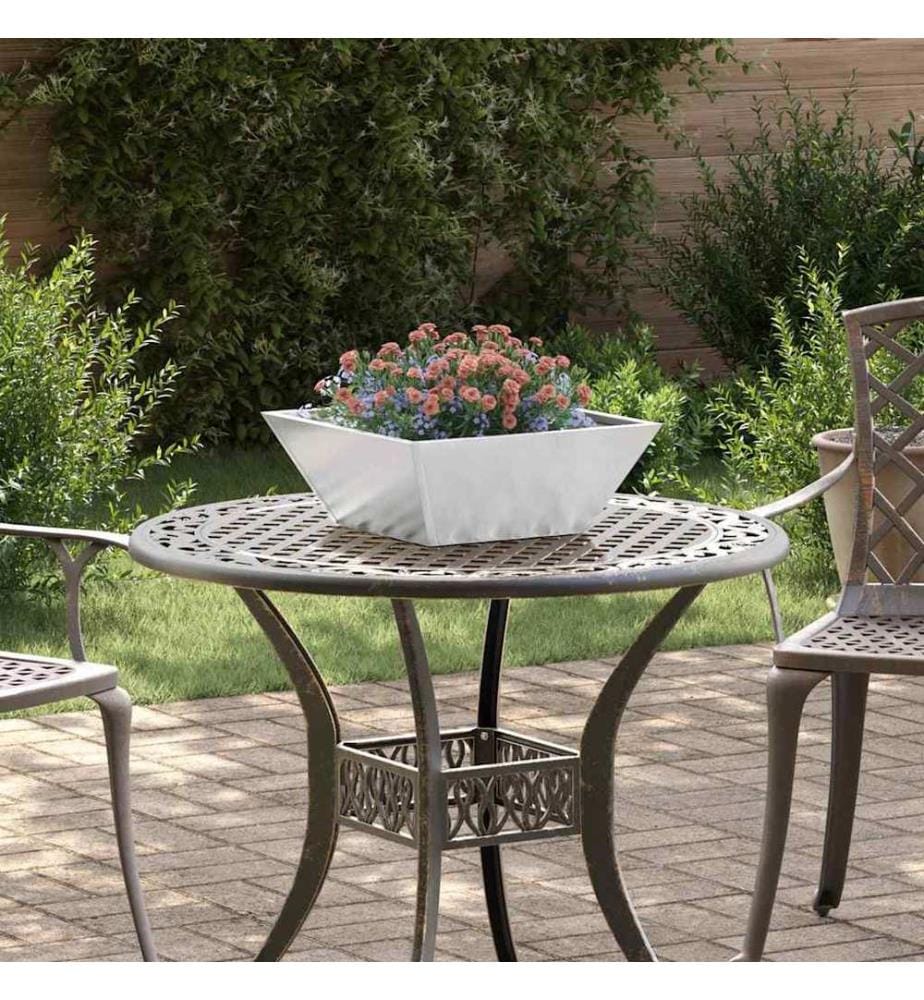 vidaXL Cache-pot de jardin 5 pcs Argent 40 x 40 x 15 cm