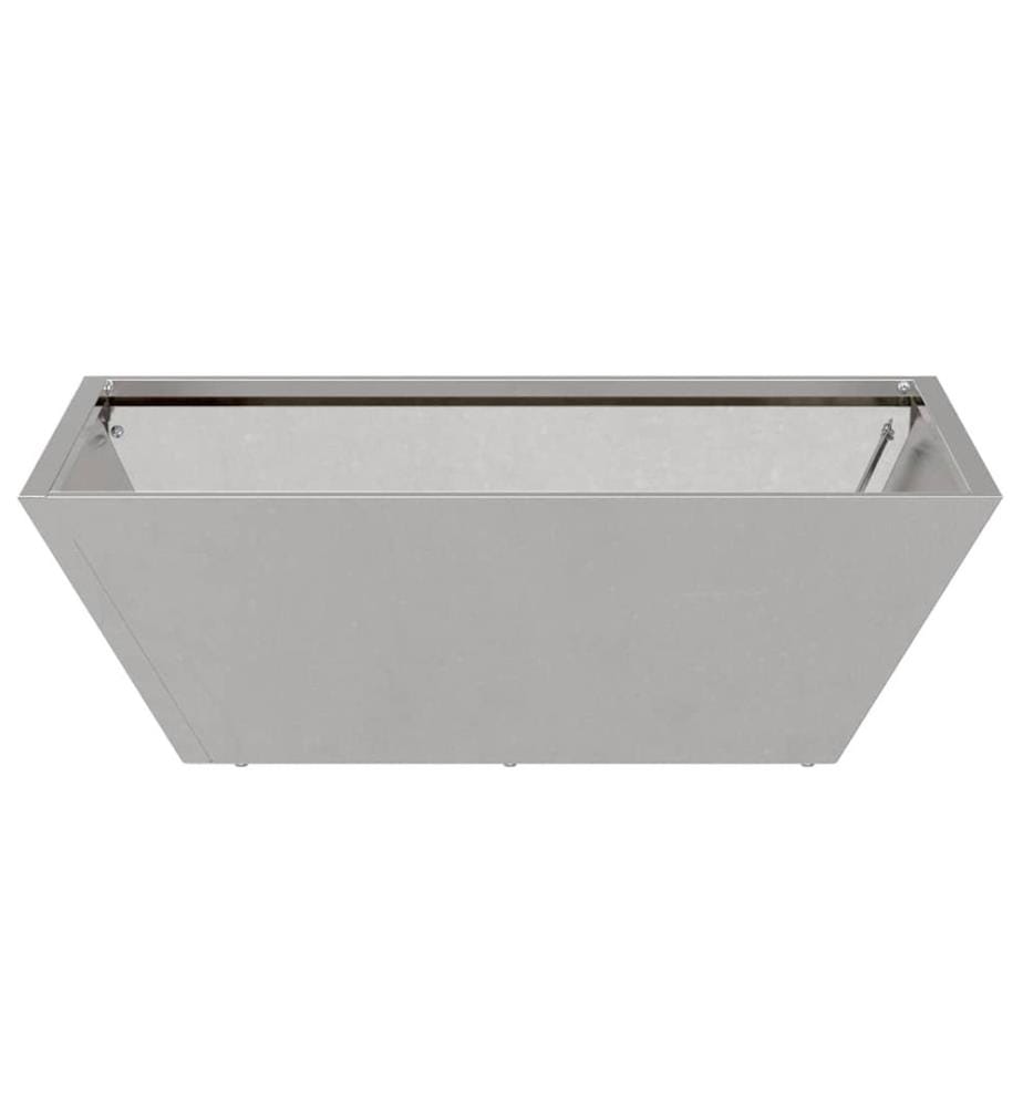 vidaXL Cache-pot de jardin Argent 50 x 50 x 15 cm Acier inoxydable