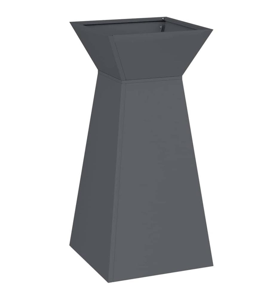 vidaXL Jardinière à pilier 2 pcs Anthracite 35 x 35 x 73 cm