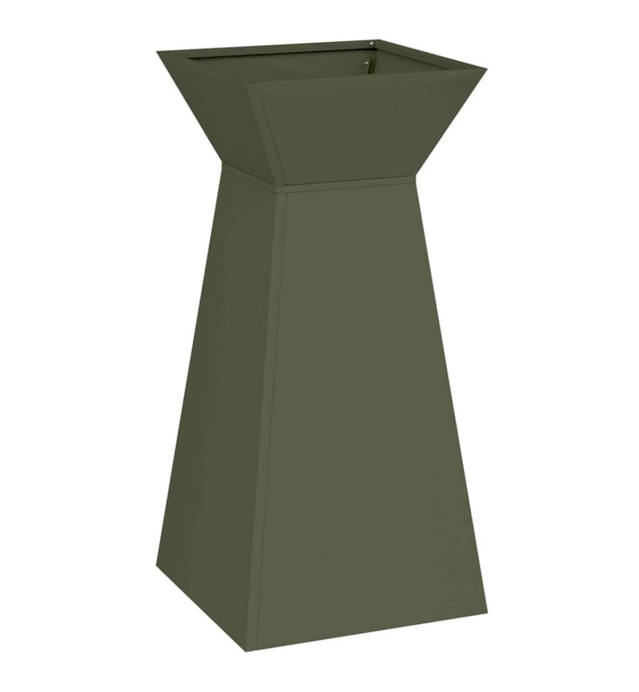 vidaXL Säulen Pflanzer Oliv 35 x 35 x 73 cm