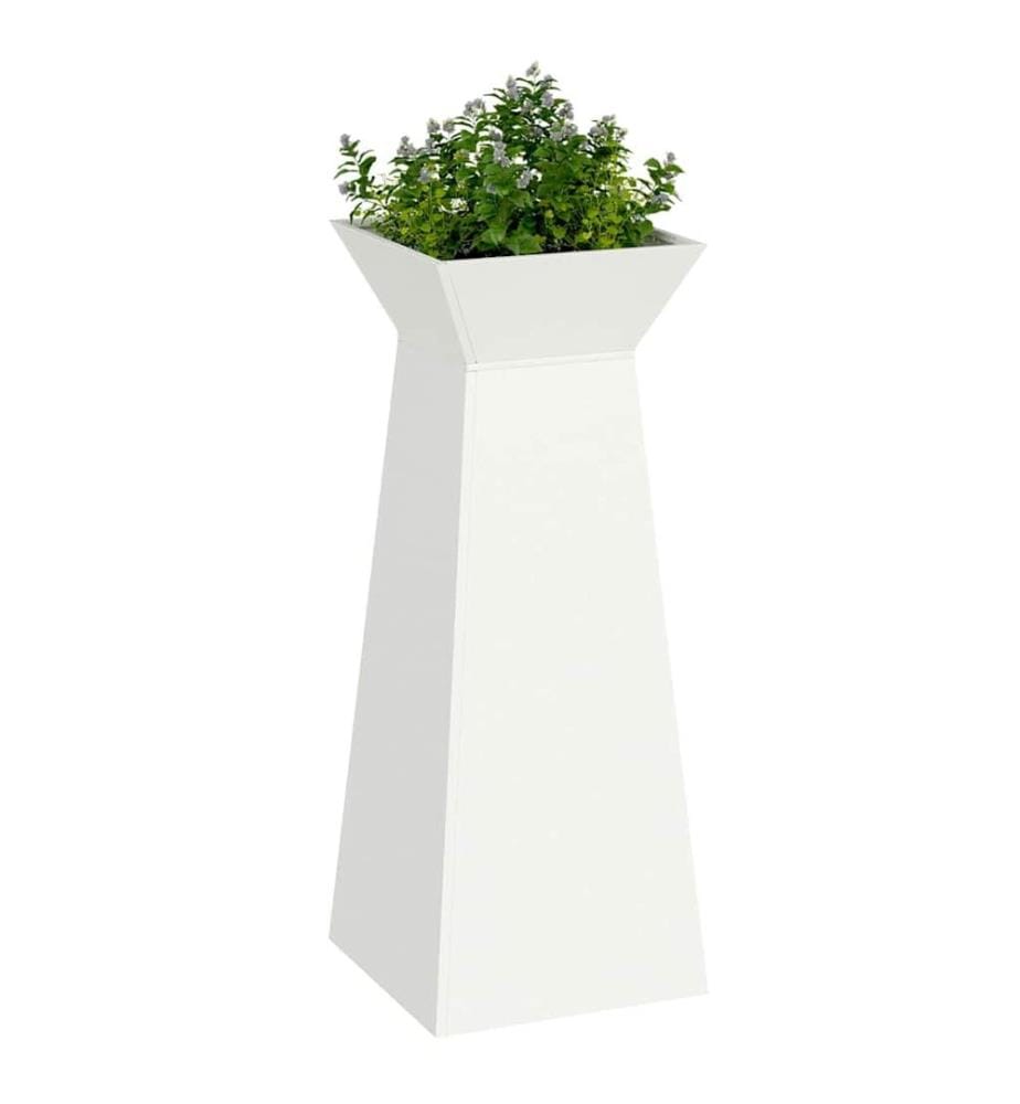 vidaXL Jardinière à pilier Blanc 40 x 40 x 100 cm