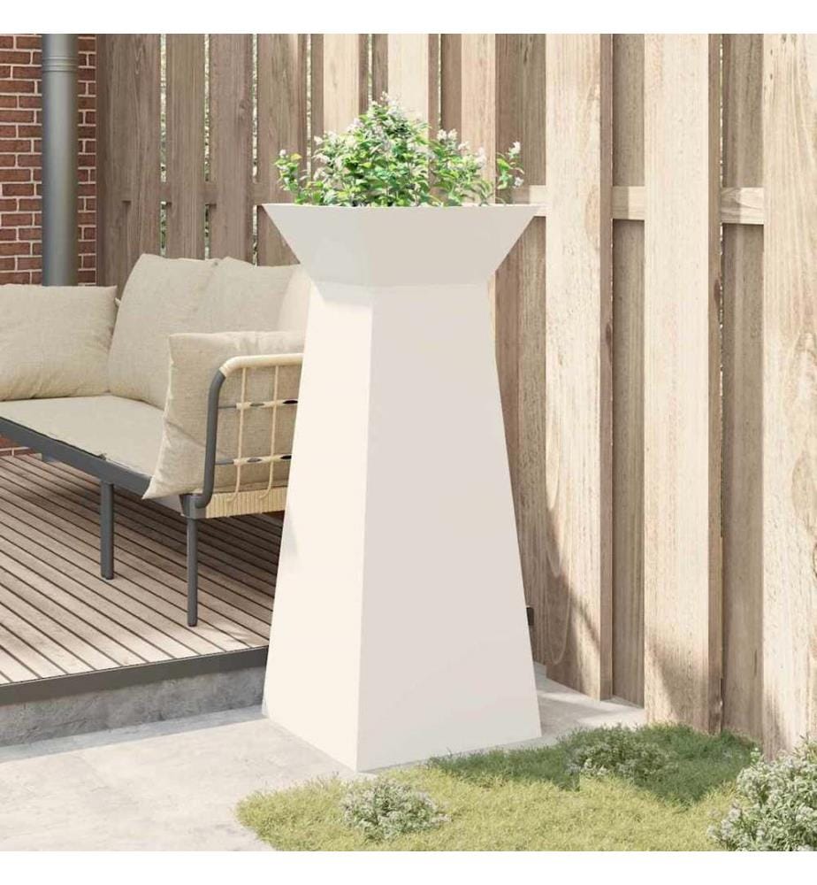 vidaXL Jardinière à pilier Blanc 40 x 40 x 100 cm