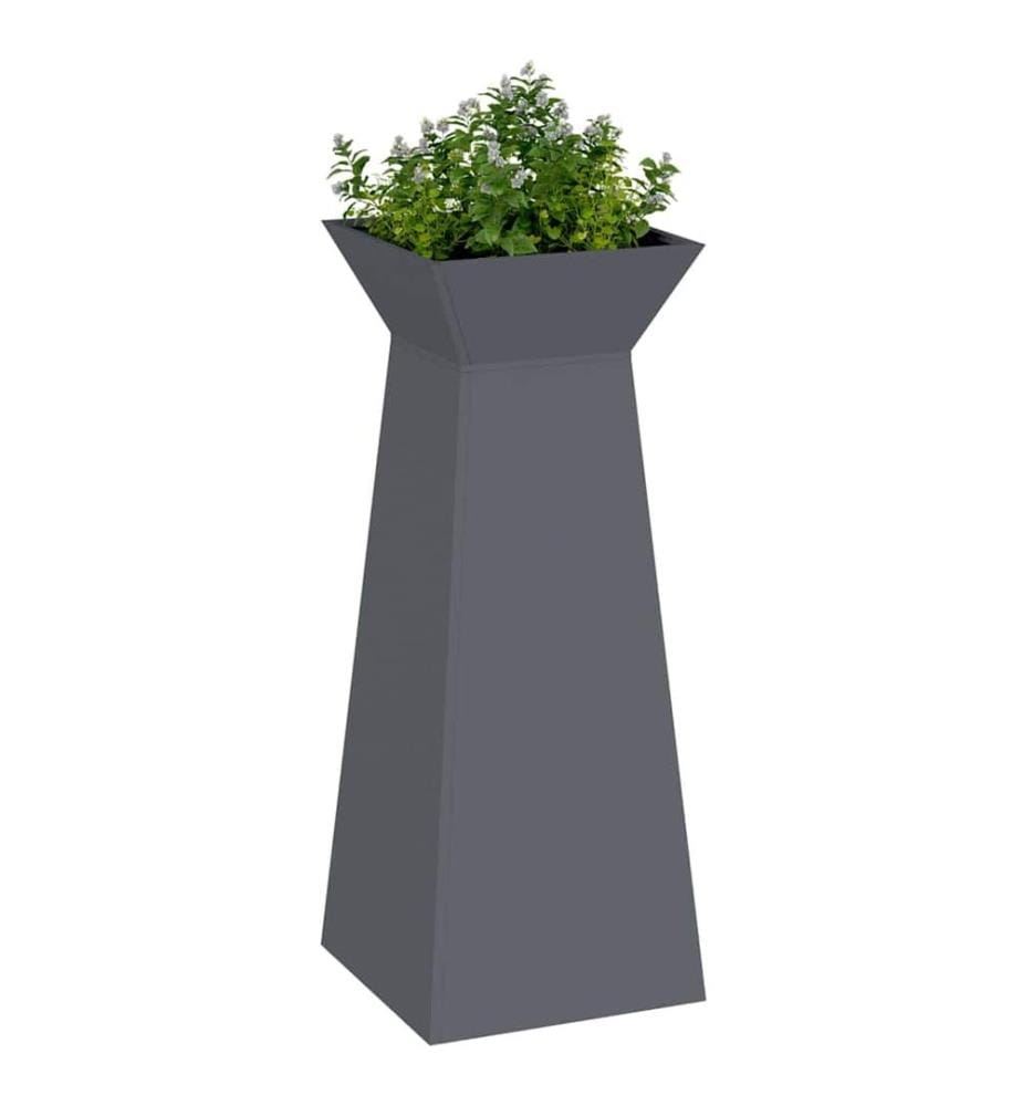 vidaXL Säulen Pflanzer 2 pcs Anthrazit 40 x 40 x 100 cm