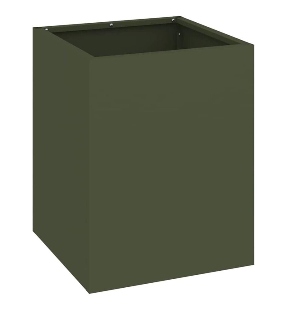 vidaXL Cache-pot de jardin Vert olive 32 x 32 x 40 cm