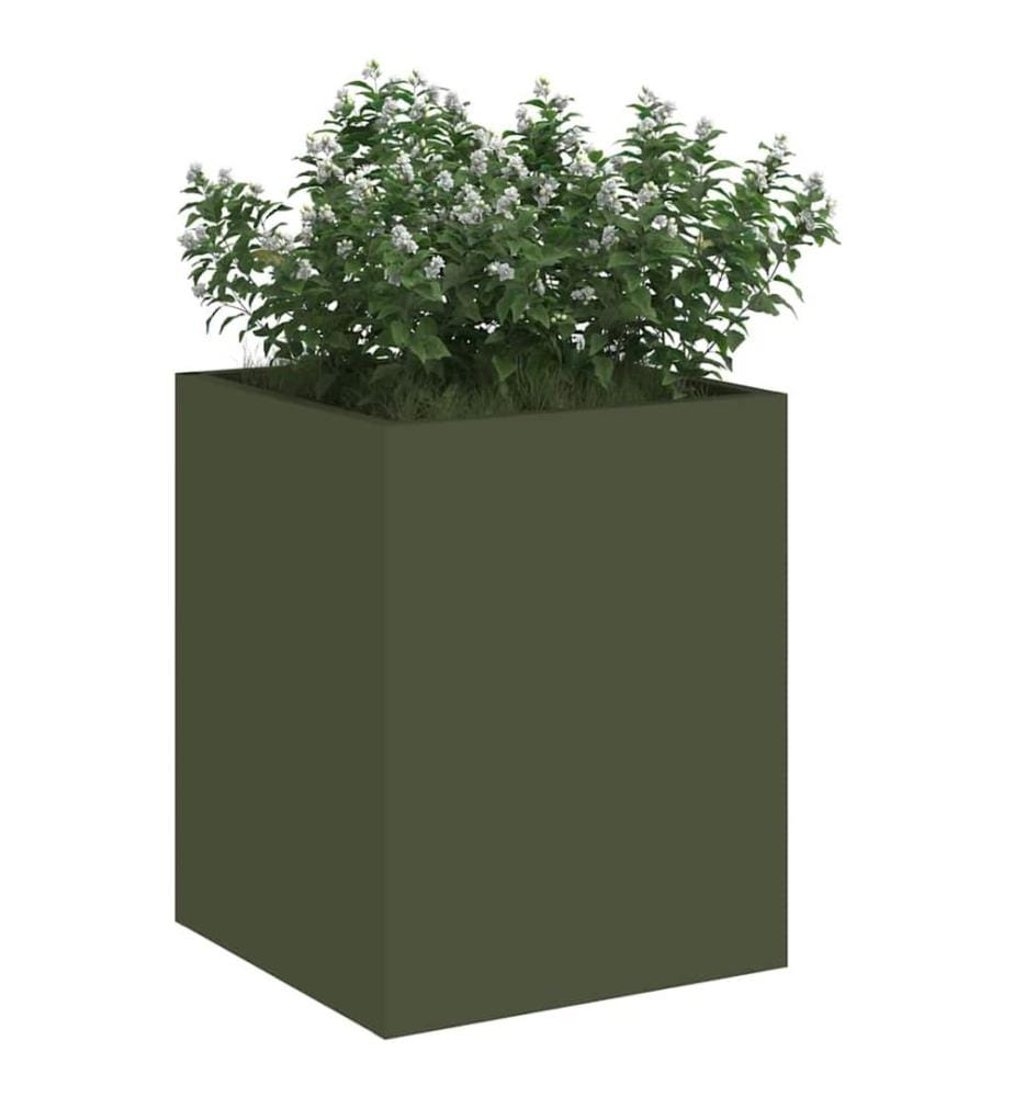 vidaXL Cache-pot de jardin Vert olive 32 x 32 x 40 cm