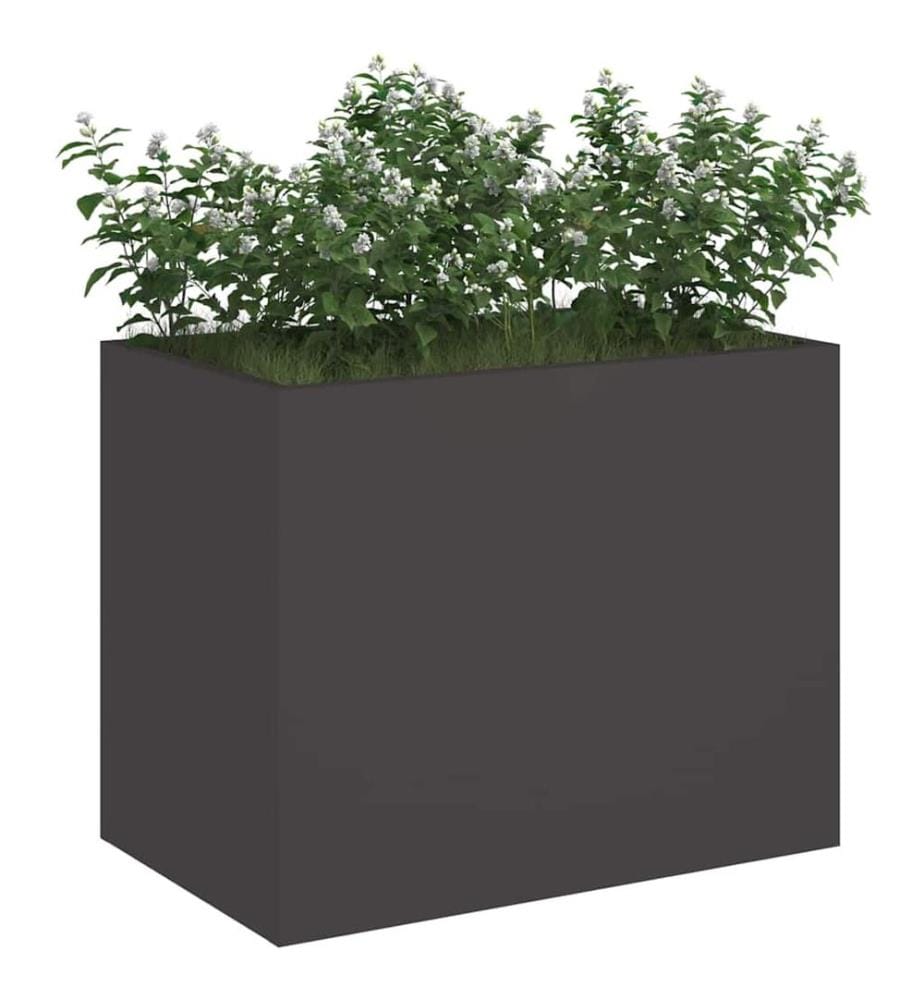 vidaXL Cache-pot de jardin Noir 50 x 32 x 40 cm Acier laminé à froid