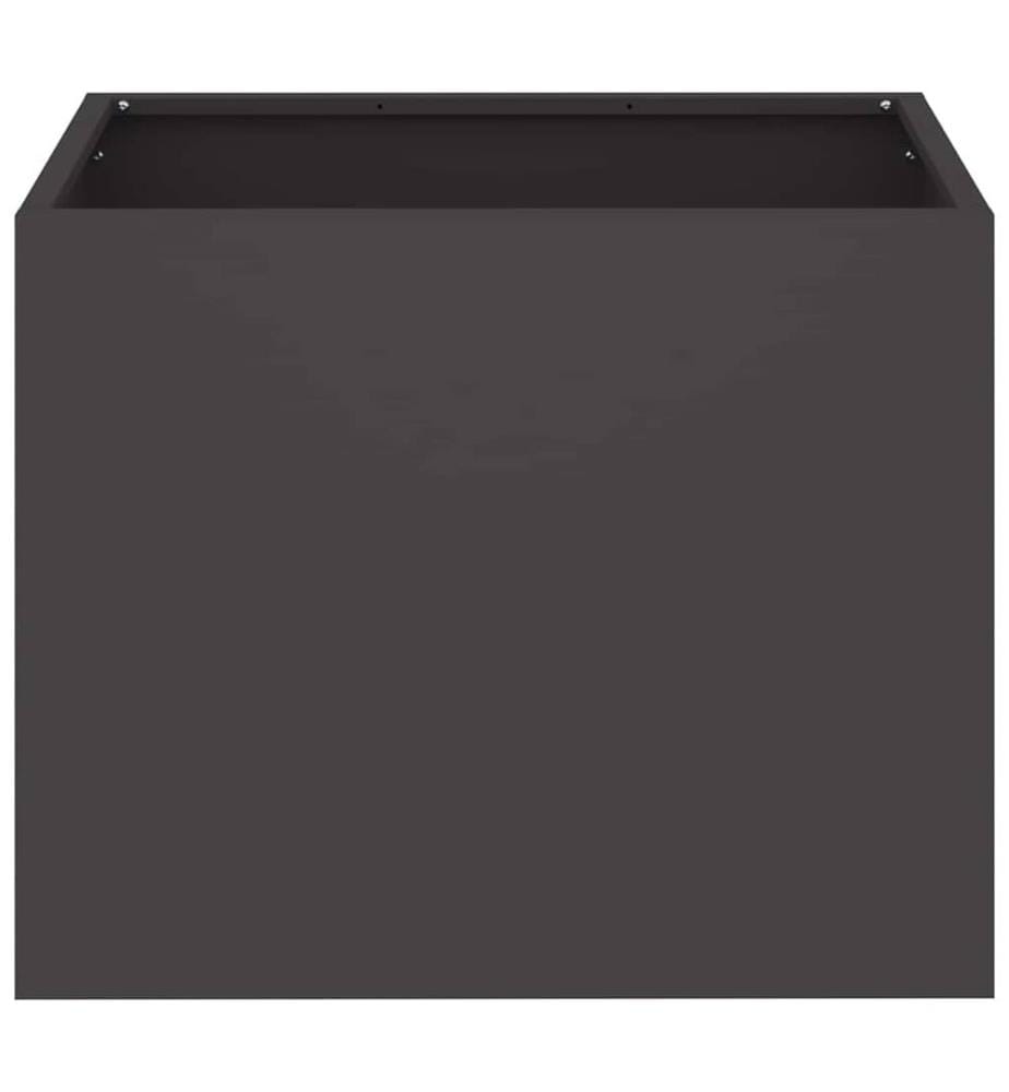 vidaXL Cache-pot de jardin Noir 50 x 32 x 40 cm Acier laminé à froid