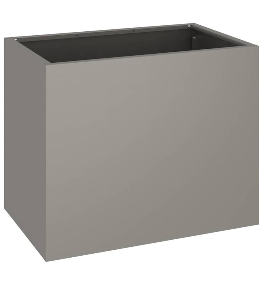 vidaXL Cache-pot de jardin Acier patiné 50 x 32 x 40 cm Acier patiné