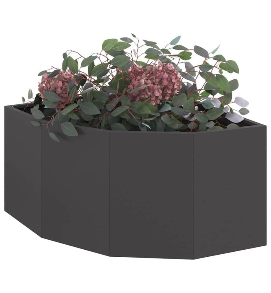 vidaXL Jardinière d'Angle Noir 60 x 60 x 35 cm Acier