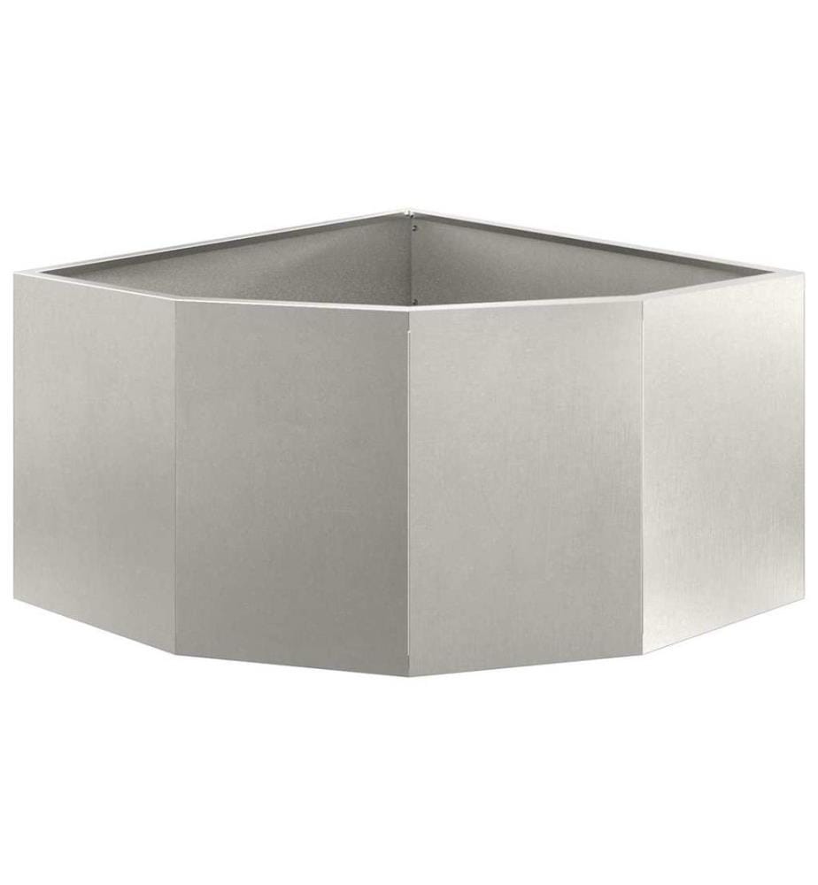 vidaXL Eckpflanzer Silber 60 x 60 x 35 cm Edelstahl