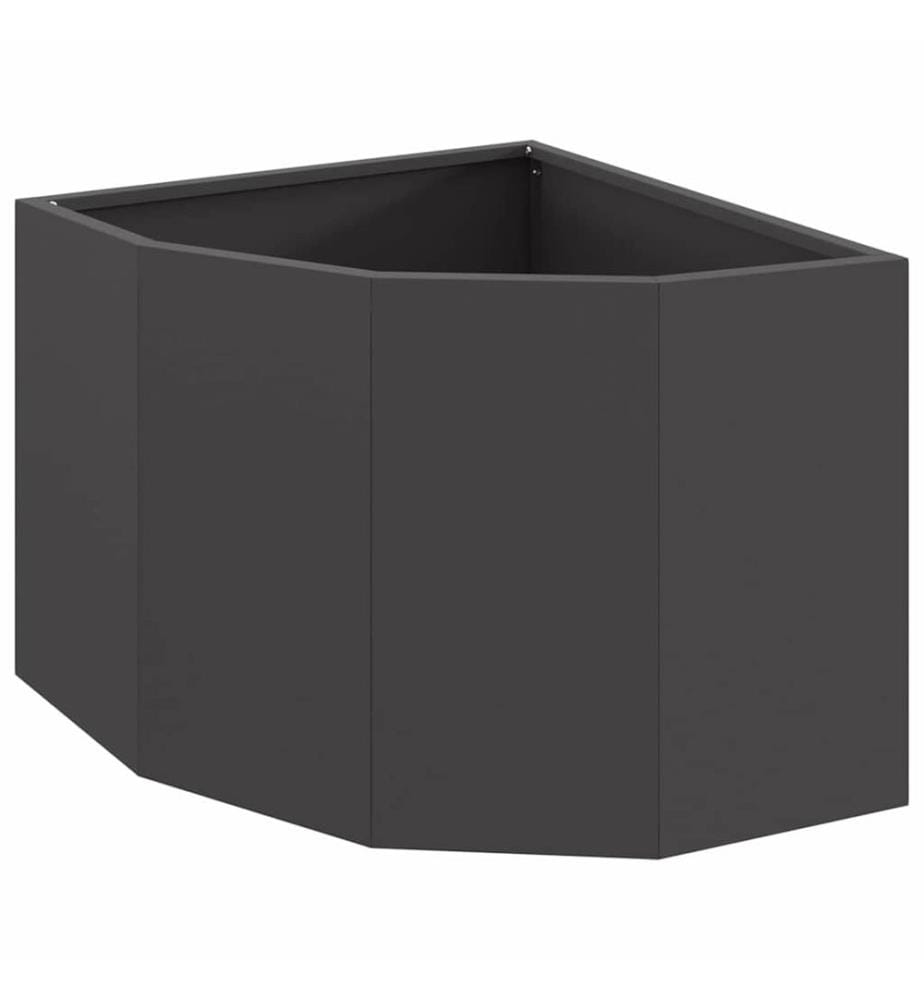 vidaXL Jardinière d'Angle Noir 45 x 45 x 35 cm Acier