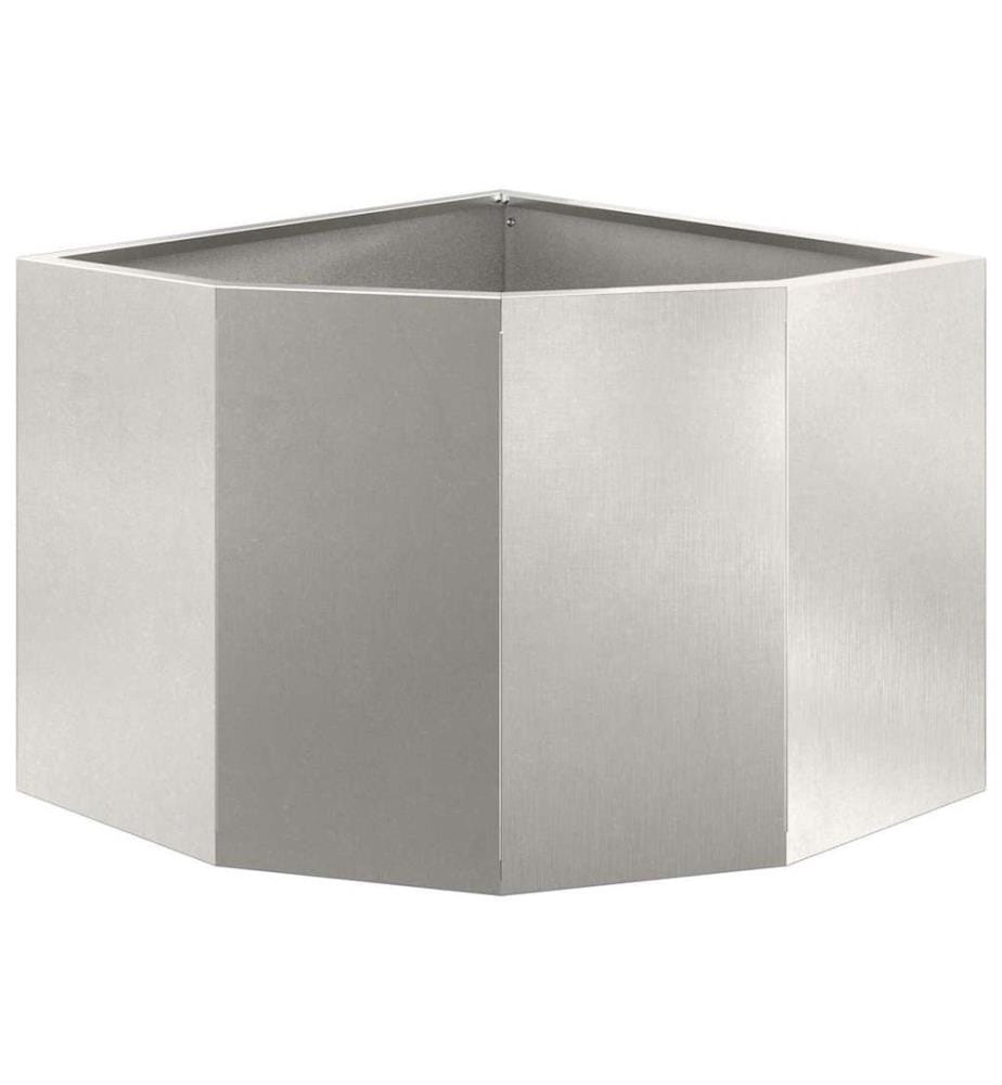 vidaXL Jardinière d'Angle Argent 45 x 45 x 35 cm Acier inoxydable