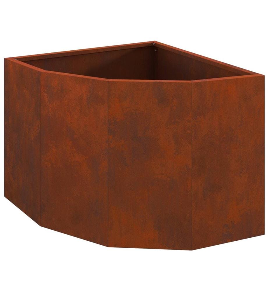 vidaXL Jardinière d'Angle Rouillé 45 x 45 x 35 cm