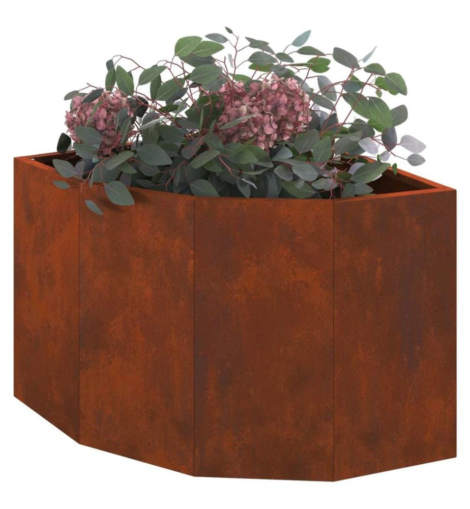 vidaXL Jardinière d'Angle Rouillé 45 x 45 x 35 cm