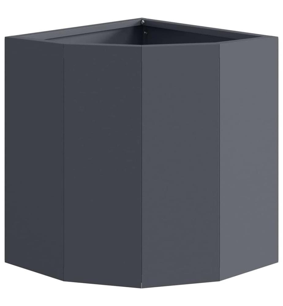vidaXL Jardinière d'Angle Anthracite 30 x 30 x 35 cm Acier