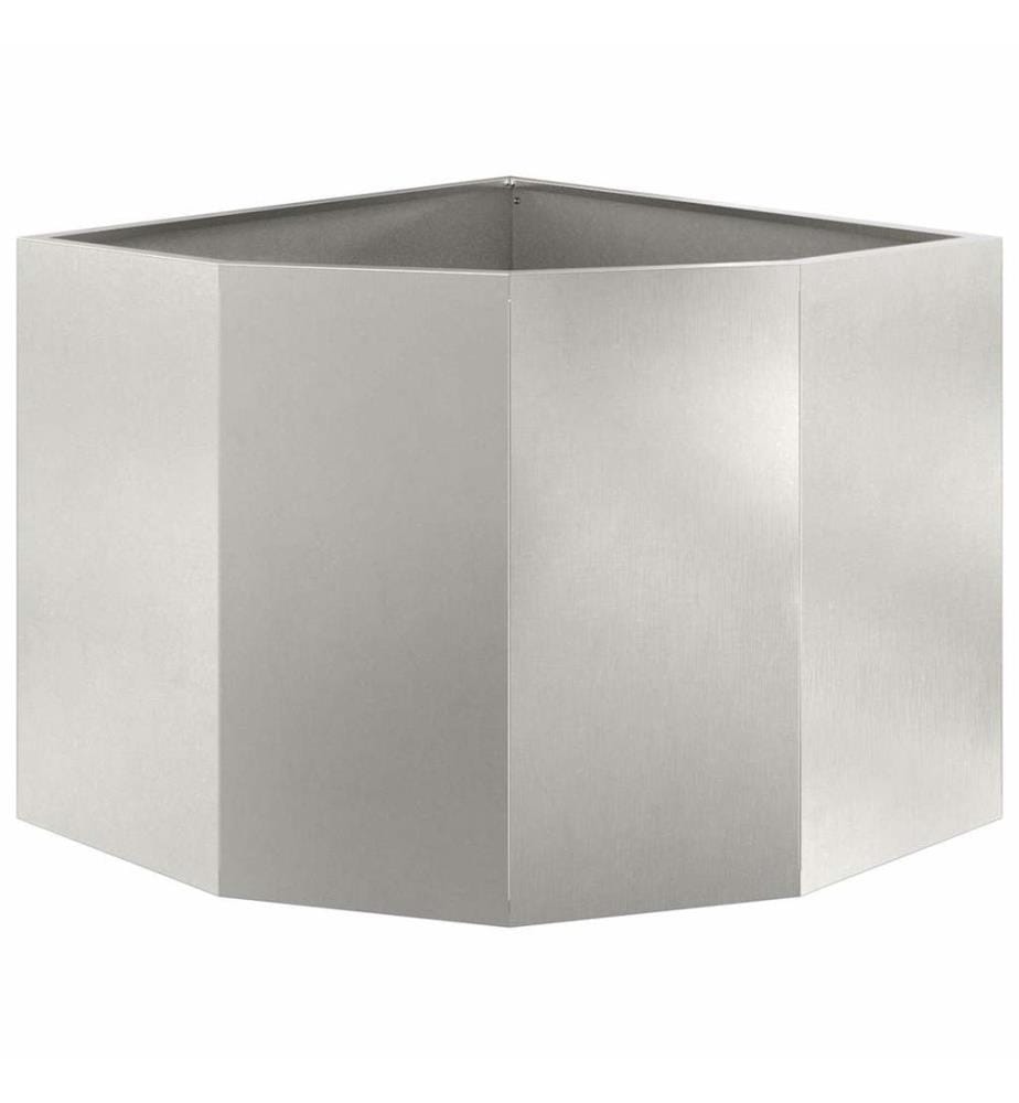 vidaXL Eckpflanzer Silber 60 x 60 x 50 cm Edelstahl