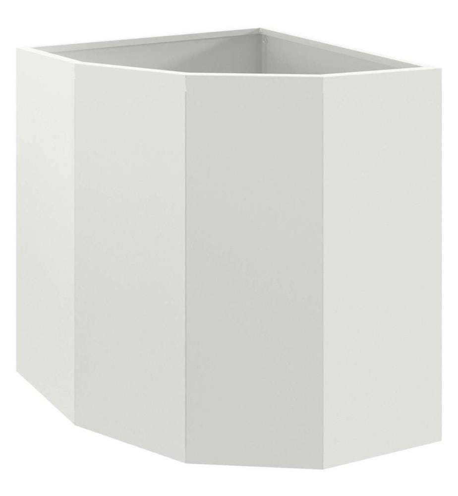 vidaXL Jardinière d'Angle Blanc 45 x 45 x 50 cm Acier