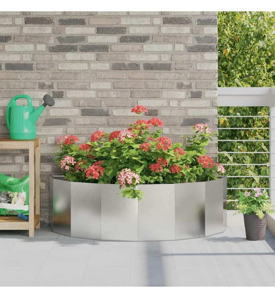 vidaXL Pflanzkübel Silber 120 x 60 x 35 cm Edelstahl