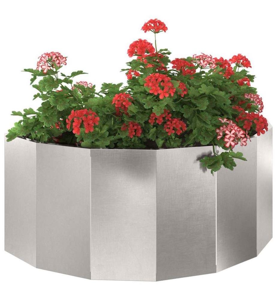 vidaXL Jardinière Argent 90 x 45 x 35 cm Acier inoxydable